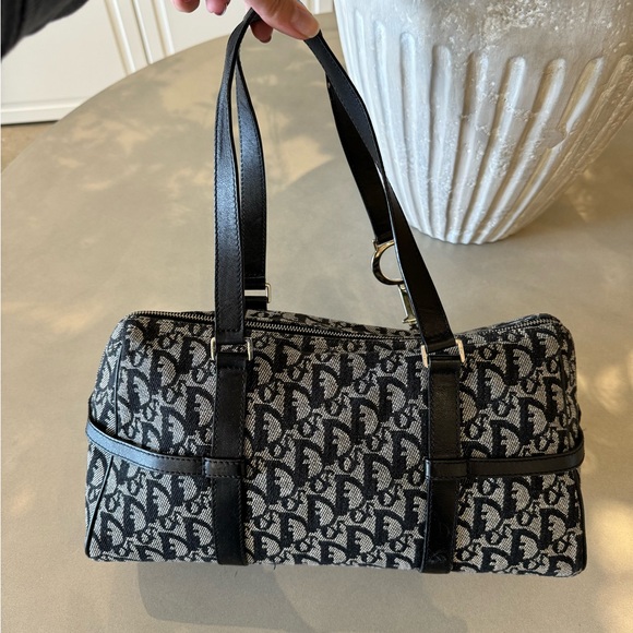 Vintage Dior Trotter Zip Shoulder Bag Diorissimo Canvas - Picture 2 of 10